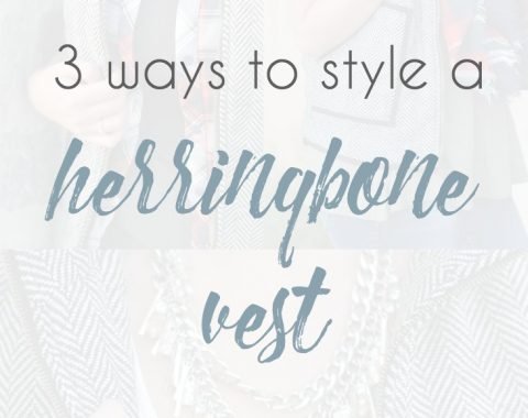 Do you own a herringbone vest but aren't sure what to wear with it? I've laid out 3 different herringbone vest outfits on this post; giving you all the details to help you choose what to wear with your vest in the spring or fall // www.heytherechelsie.com