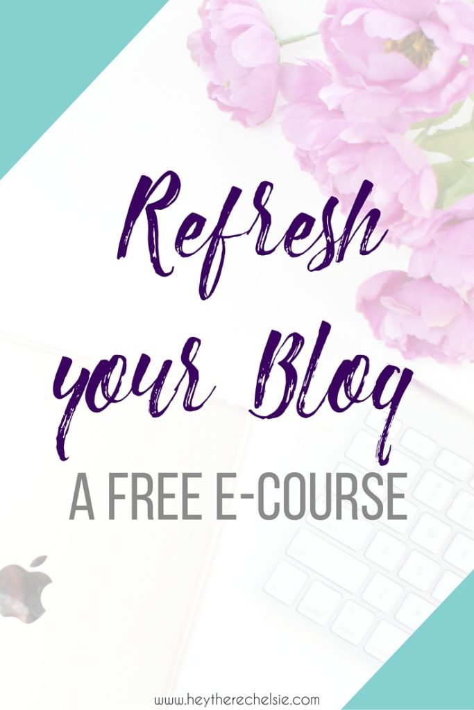 A Free e-course: Refresh Your Blog! Checlsie shares all her tips and tricks for refreshing your blog on the back end and the front, assessing the user-friendliness of your site, cleaning out your social media profiles and refreshing your blogging strategies! Sign up for all the content, FOR FREE! // www.heytherechelsie.com
