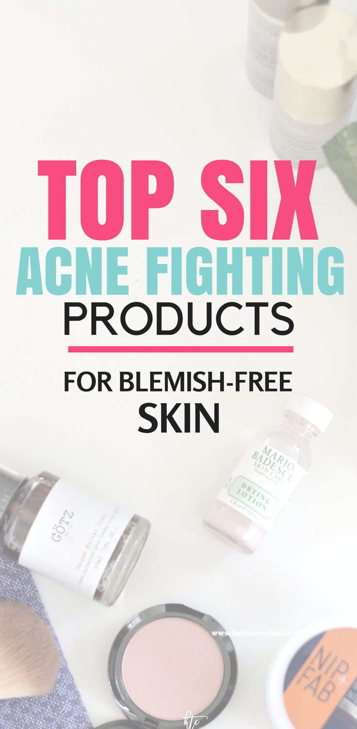 Rounding up the SIX BEST Acne Products and Acne Treatments that WORK! These products have helped me have blemish-free skin and have reduced my breakouts. These Acne Remedies are a MUST for anyone who deals with teenage acne or adult acne. // Hey There, Chelsie