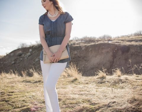 Worth the Splurge - Spring Sandals with Marc Fisher - sharing a spring outfit featuring platform sandals and white jeans // Hey There, Chelsie