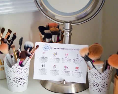 21 Day Positivity Challenge & how it changed my life. Outlining a step by step positivity challenge! #ad #BePositivePamprin #PowerPrimper