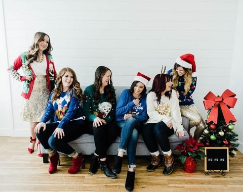 How to Style an Ugly Christmas Sweater - Christmas Sweater Outfit Idea // Hey There, Chelsie