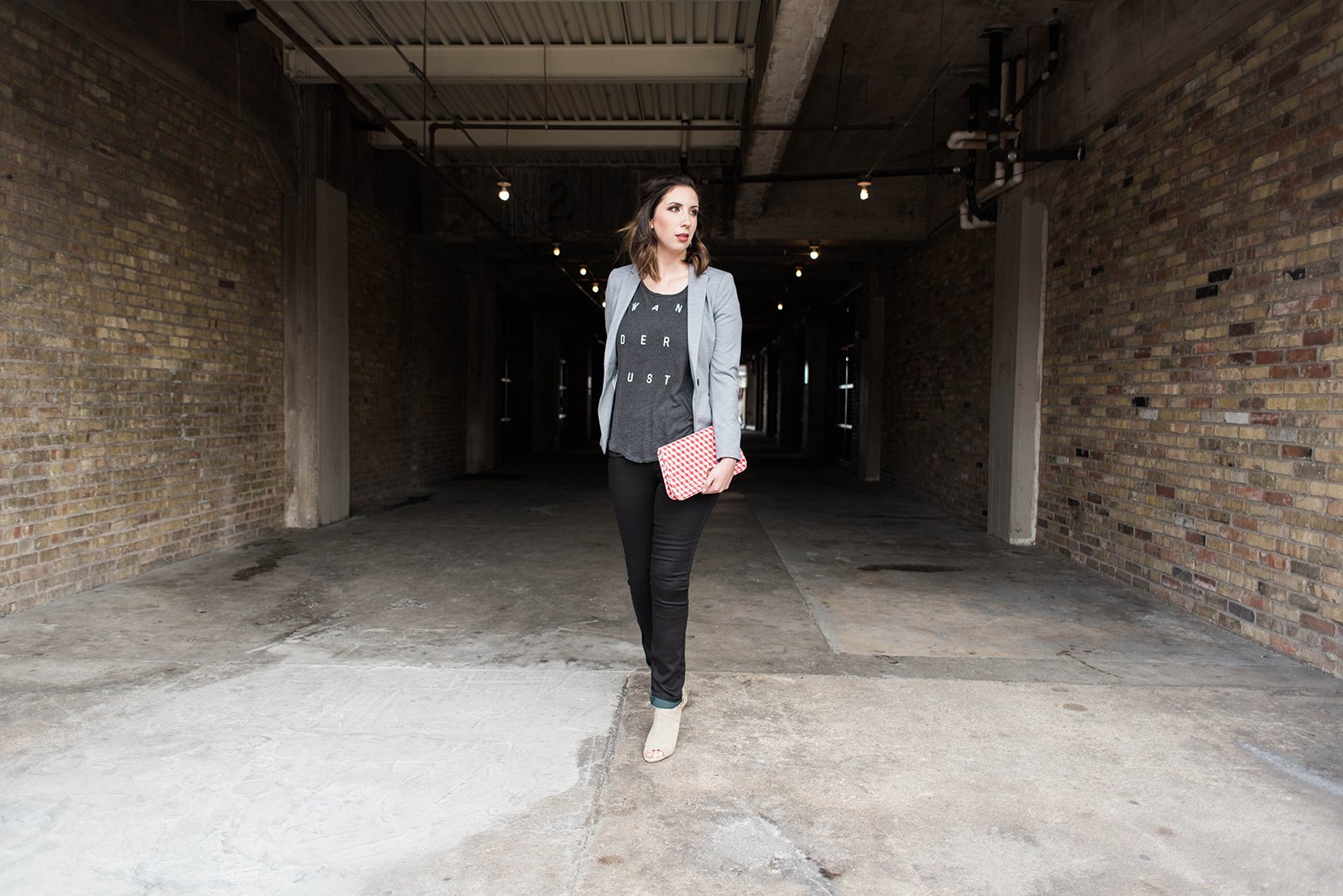 Graphic Tee & Blazer casual look - perfect idea for how to style a graphic tee // Hey There, Chelsie