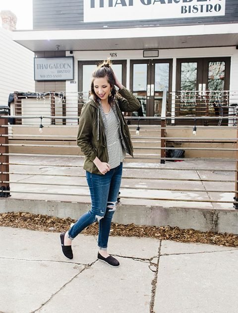 How to style a Striped Peplum // Hey There, Chelsie