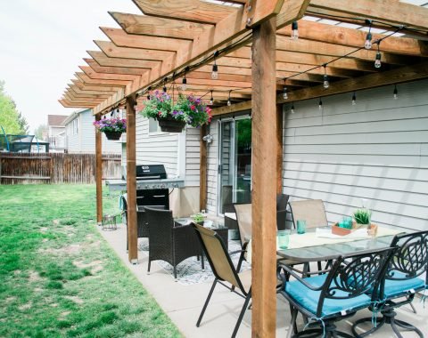 Backyard Patio Idea - DIY Pergola for under 1,000 // Hey There, Chelsie - A Utah Lifestyle Blog