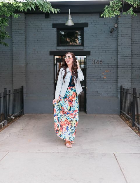 Summer Maxi Dress & Jean Jacket Outfit Idea // Hey There, Chelsie - a Utah Lifestyle Blog