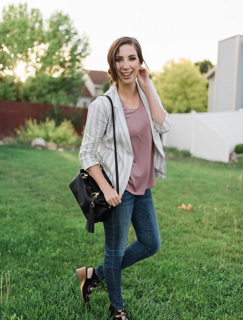 Transitional Fall Outfit for the Office by Downeast Basics // Hey There, Chelsie