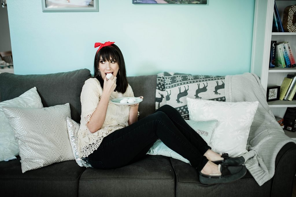 Lacey Christmas Outfit Idea, featuring this Polagram Lace Top from My Sister's Closet // Hey There, Chelsie