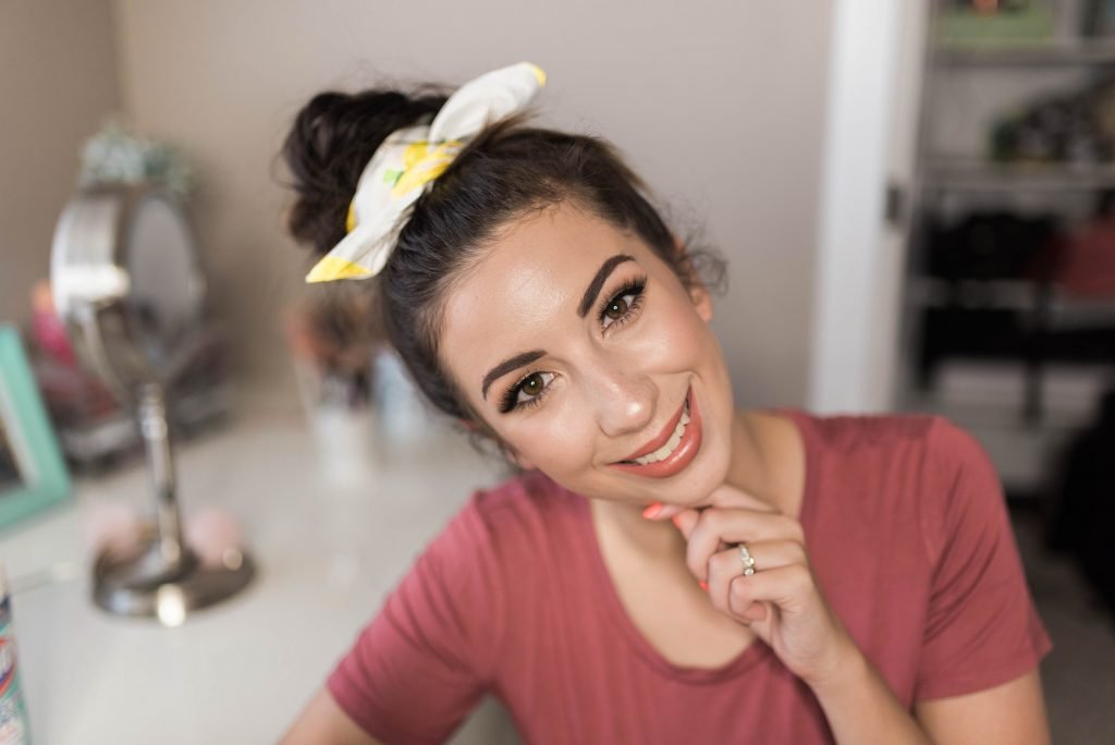 Silk Lemon Print Hair scarf - the perfect hair accessory for summer! Click here for my must-have summer favorites from Amazon // Hey There, Chelsie