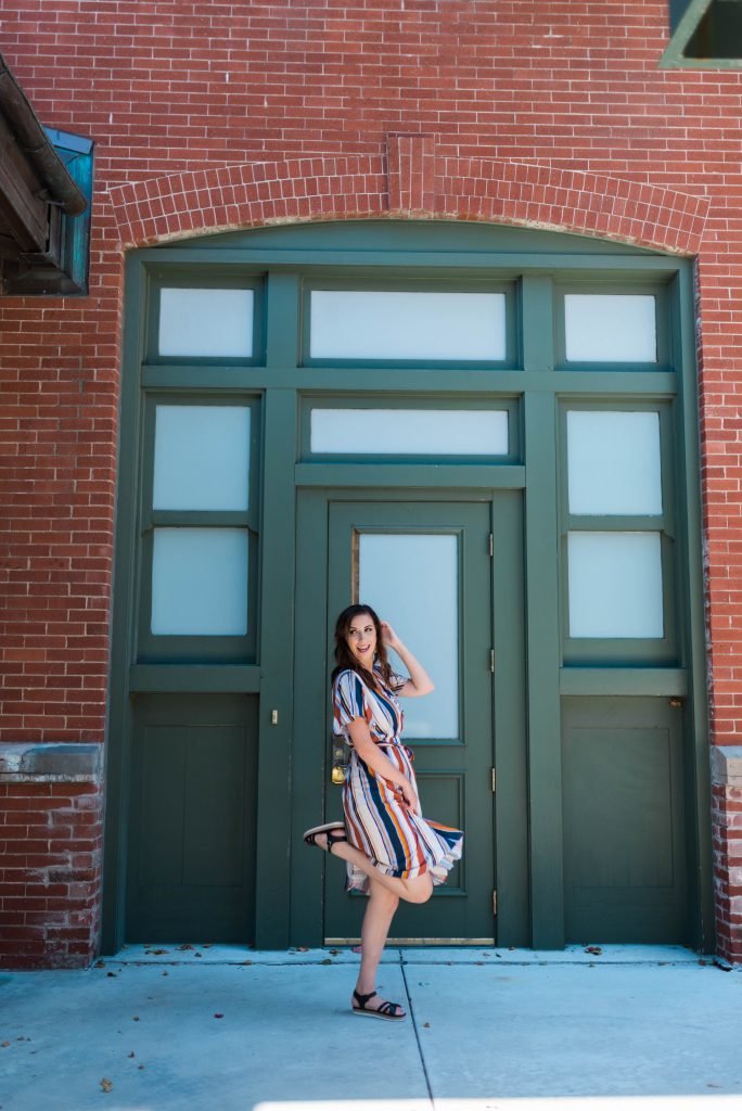 Summer to Fall Transitional Outfit Idea. Transitional Fall Dress from My Sister's Closet Boutique // Hey There, Chelsie